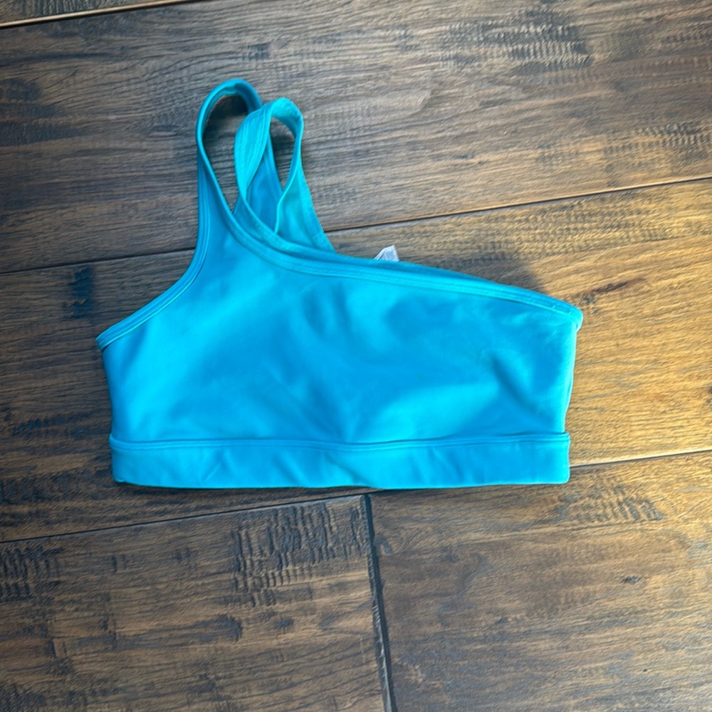 ALO SPORTS BRA ONE SHOULDER SIZE M Turquoise